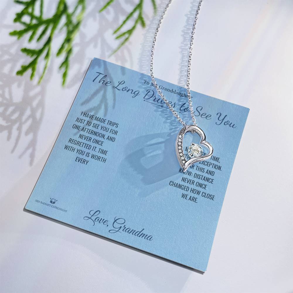 The Long Drives to See You - Forever Love Necklace for Granddaughter