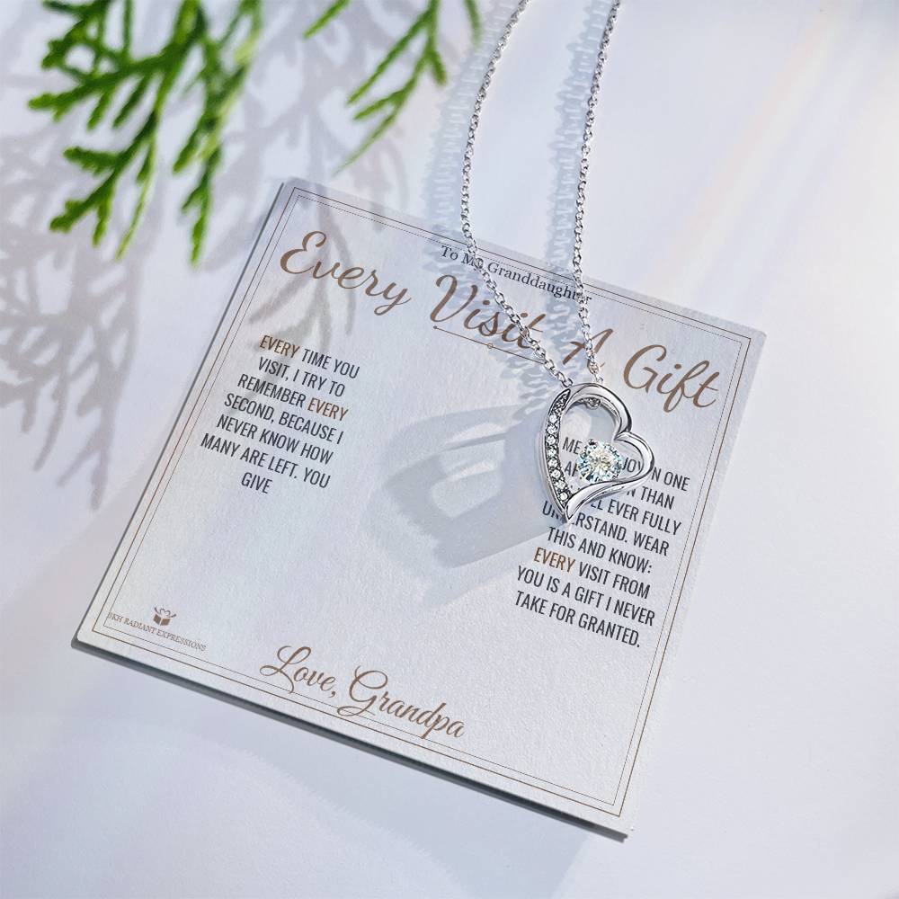 Every Visit, A Gift - Forever Love Necklace for Granddaughter
