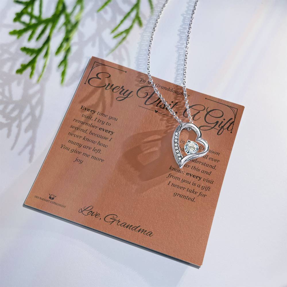 Every Visit, A Gift - Forever Love Necklace for Granddaughter