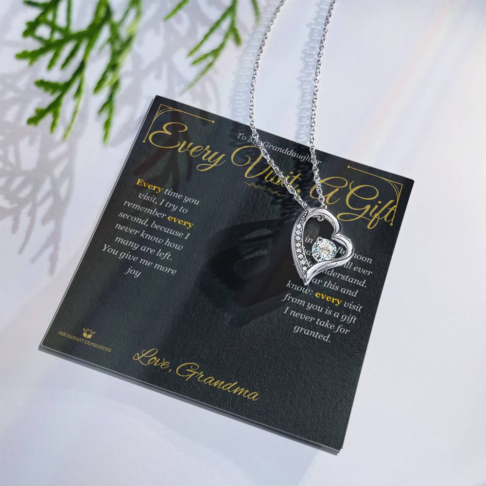 Every Visit, A Gift - Forever Love Necklace for Granddaughter