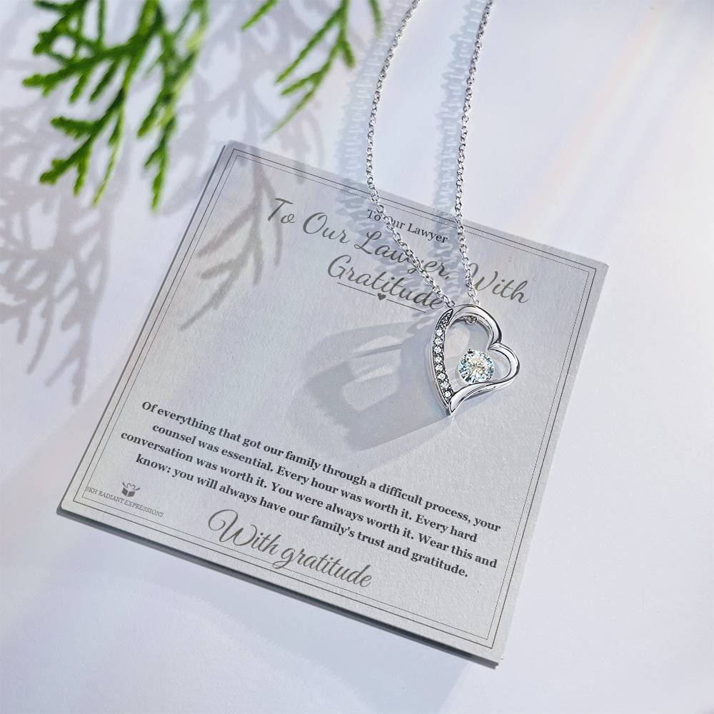 To Our Lawyer, With Gratitude - Forever Love Necklace for Lawyer