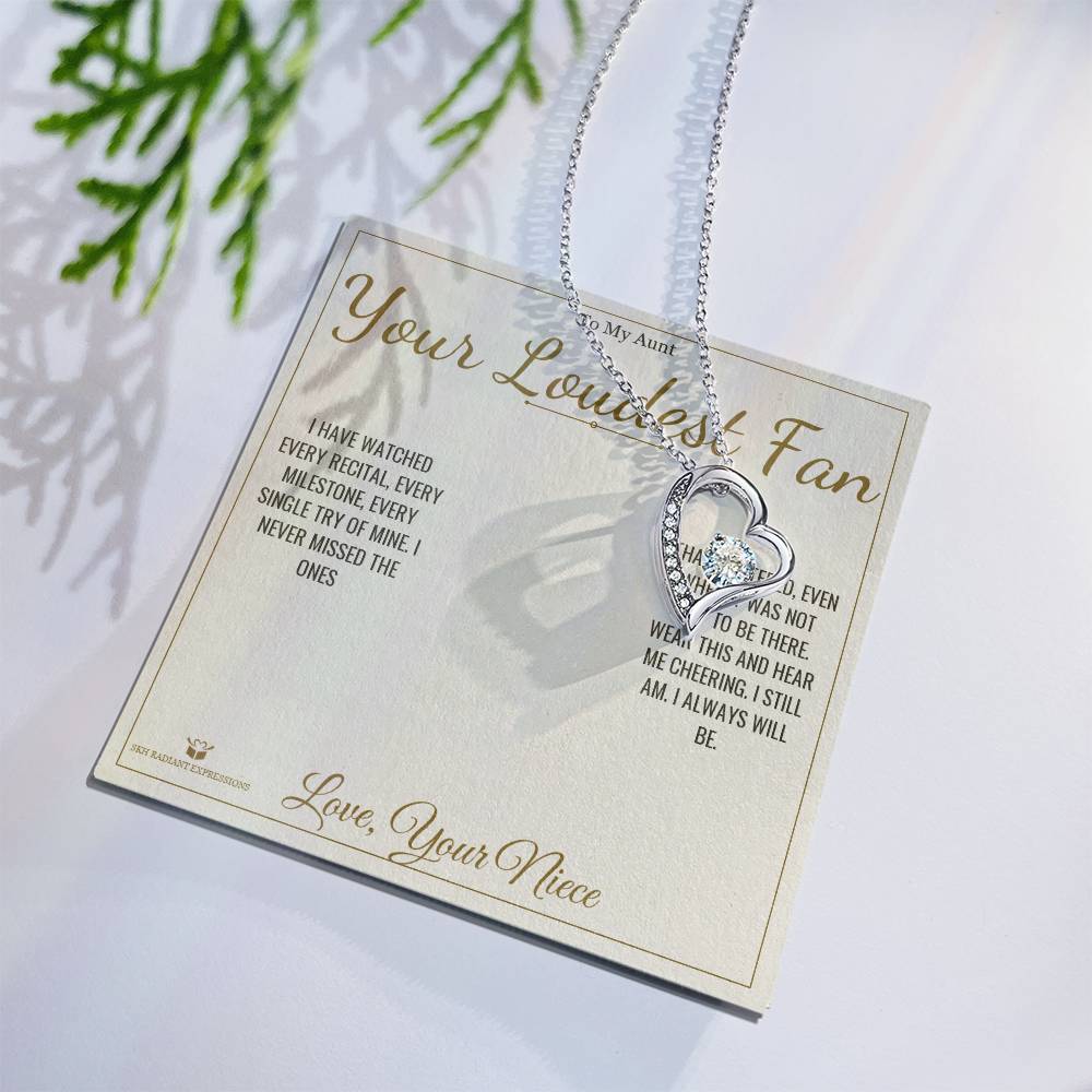 Your Loudest Fan - Forever Love Necklace for Aunt