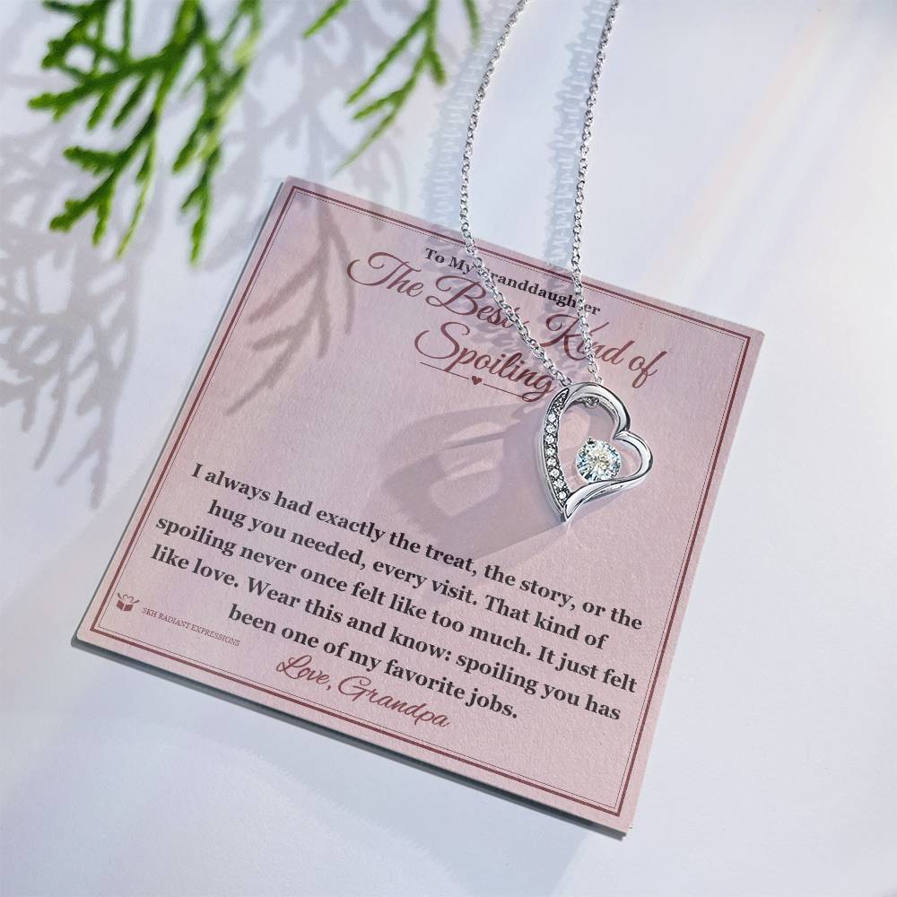 The Best Kind of Spoiling - Forever Love Necklace for Granddaughter