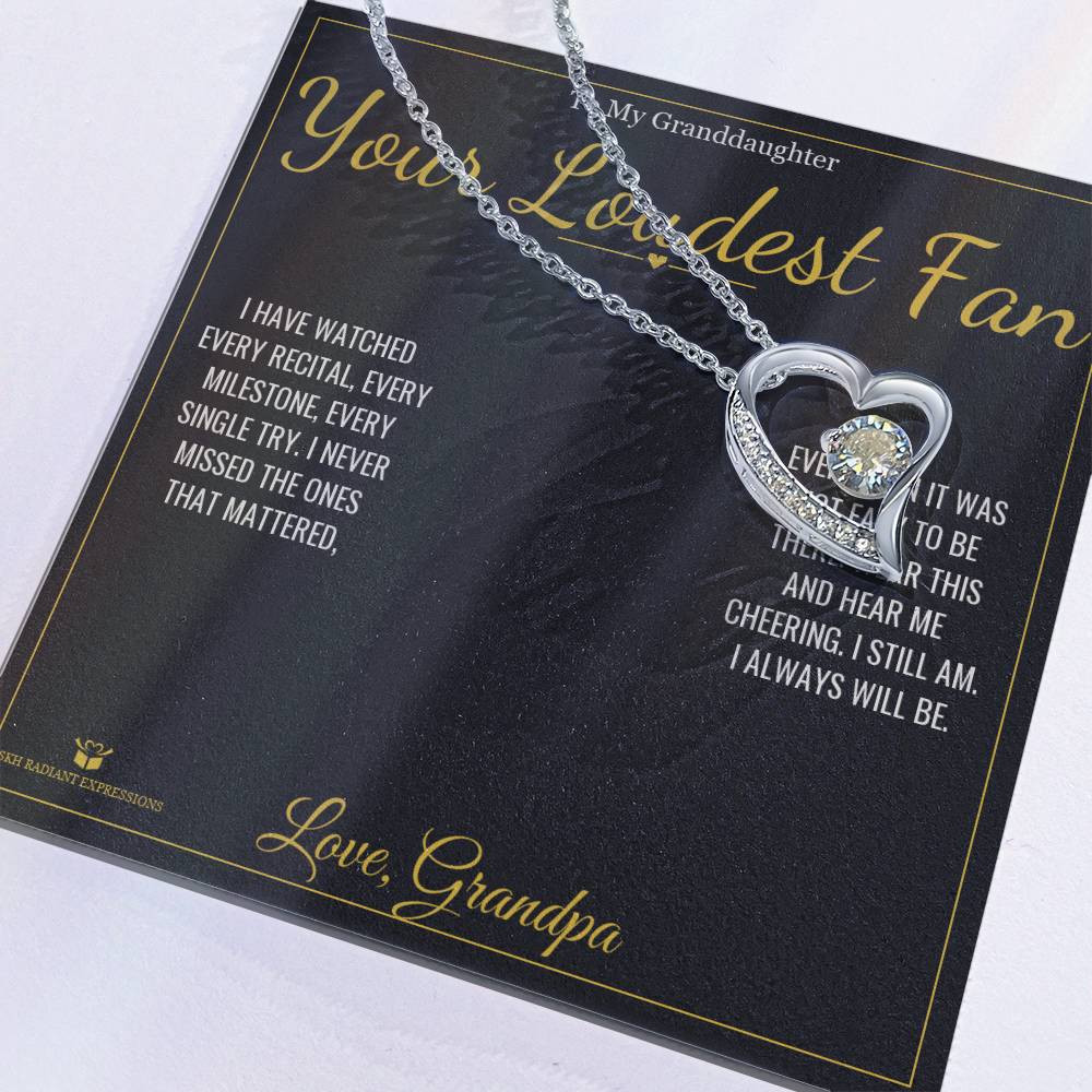 Forever Love Necklace gift box, ready to give to granddaughter
