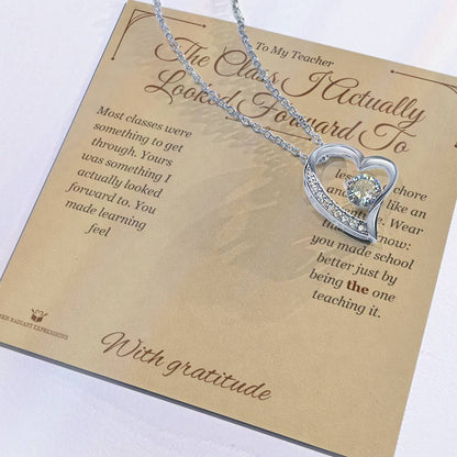Why a forever love necklace makes a meaningful gift for teacher
