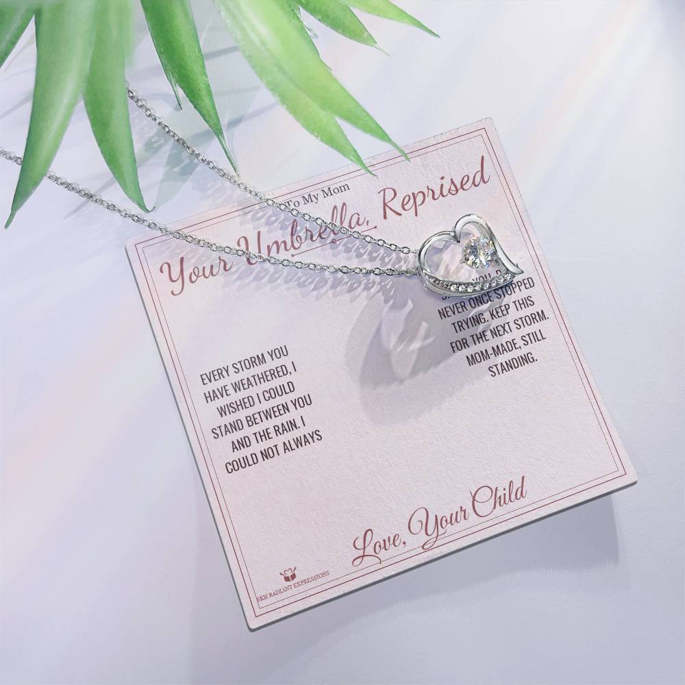 Your Umbrella, Reprised - Forever Love Necklace for Mom - personalized keepsake gift from SKH Radiant Expressions