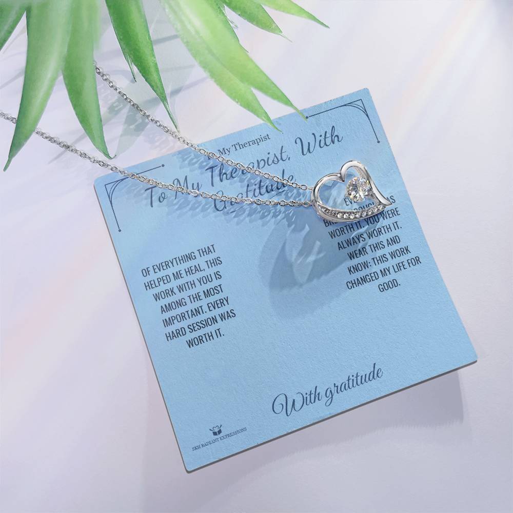 To My Therapist, With Gratitude - Forever Love Necklace for Therapist