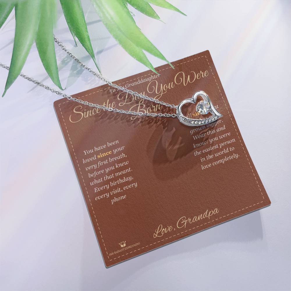 Since the Day You Were Born - Forever Love Necklace for Granddaughter