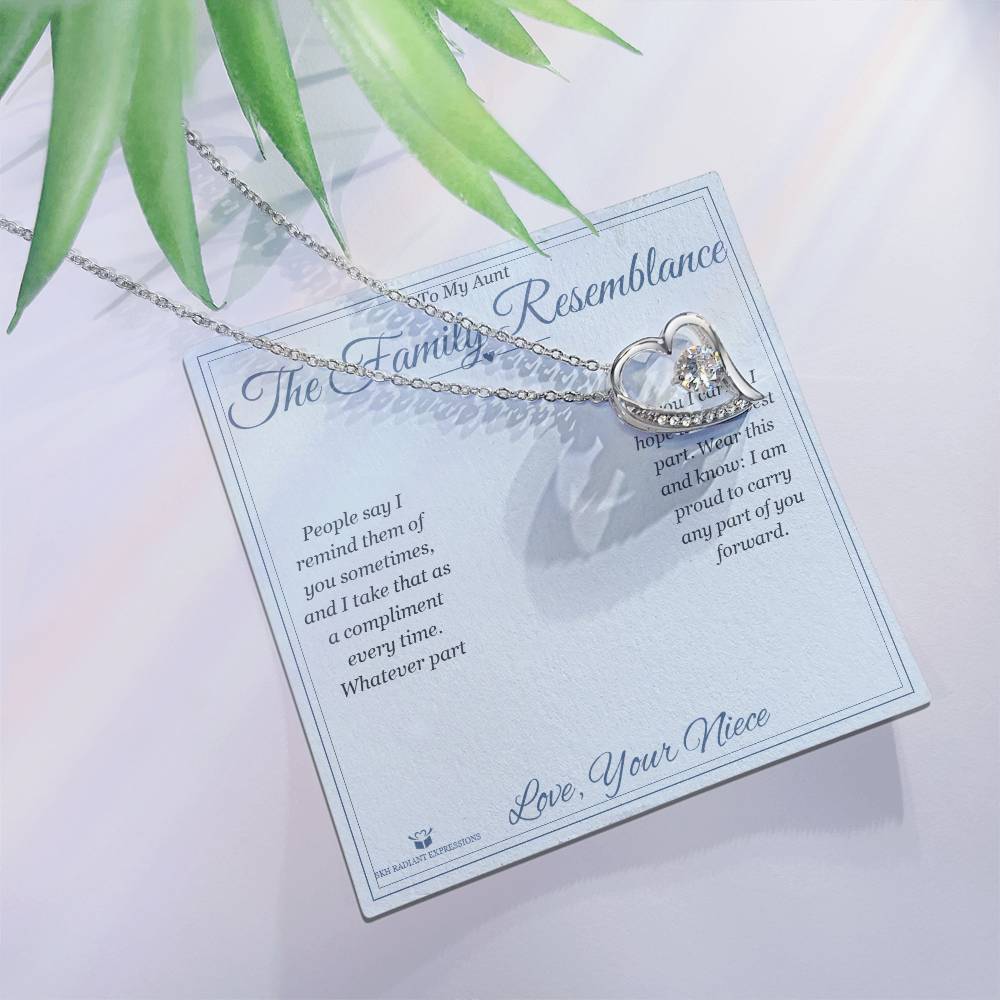The Family Resemblance - Forever Love Necklace for Aunt - personalized keepsake gift from SKH Radiant Expressions
