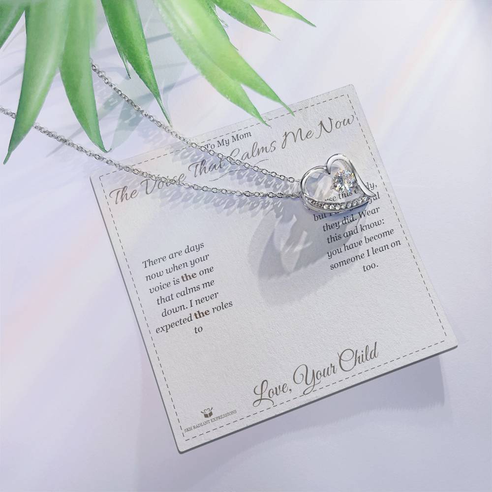 The Voice That Calms Me Now - Forever Love Necklace for Mom - personalized keepsake gift from SKH Radiant Expressions