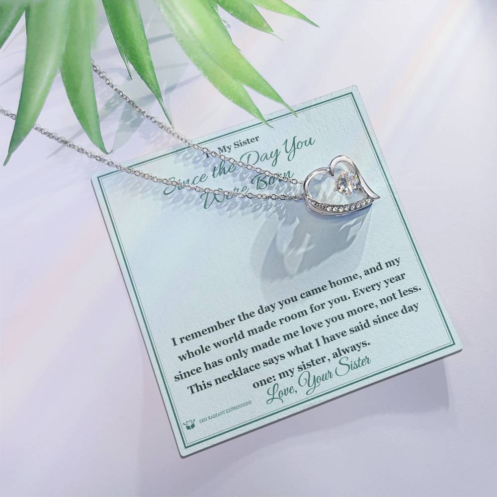 Since the Day You Were Born - Forever Love Necklace for Sister