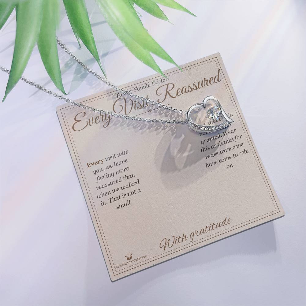 Every Visit, Reassured - Forever Love Necklace for Doctor - personalized keepsake gift from SKH Radiant Expressions