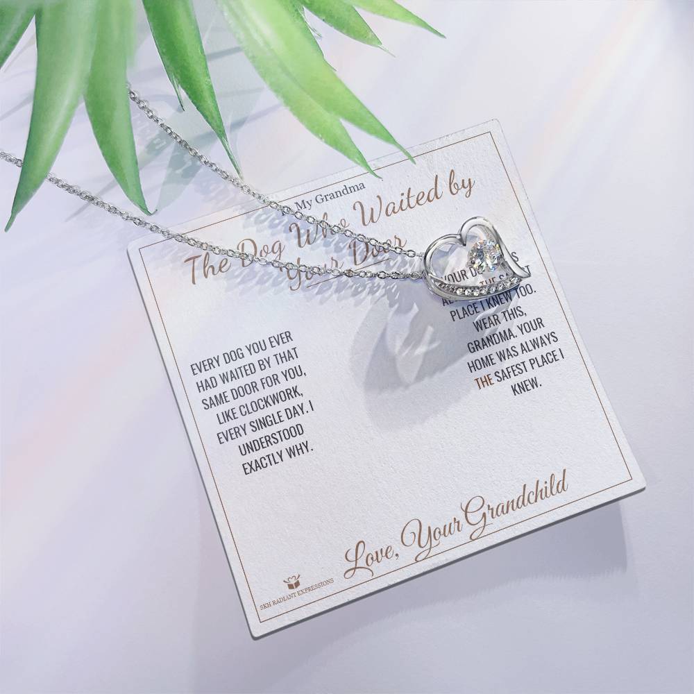 The Dog Who Waited by Your Door - Forever Love Necklace for Grandmother - personalized keepsake gift from SKH Radiant Expressions