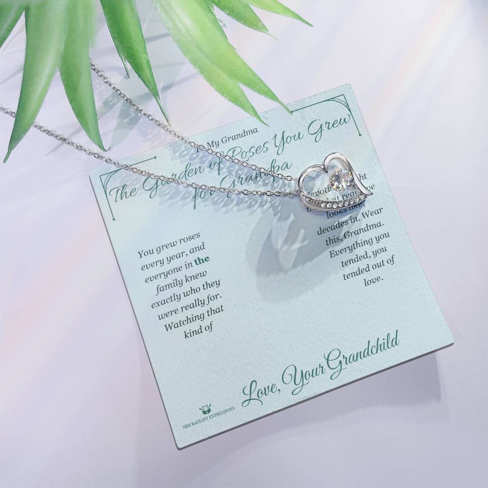 The Garden of Roses You Grew for Grandpa - Forever Love Necklace for Grandmother