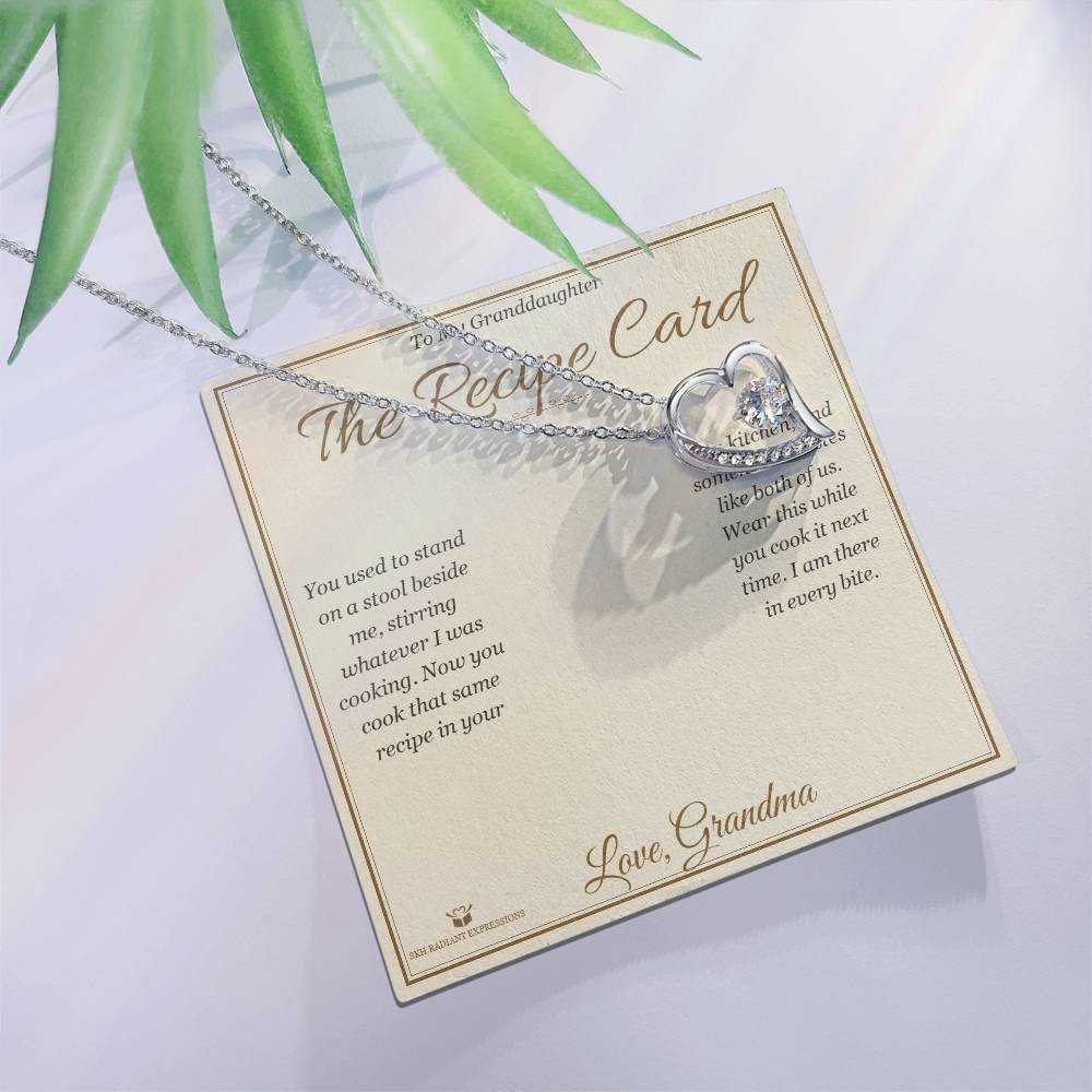 The Recipe Card - Forever Love Necklace for Granddaughter