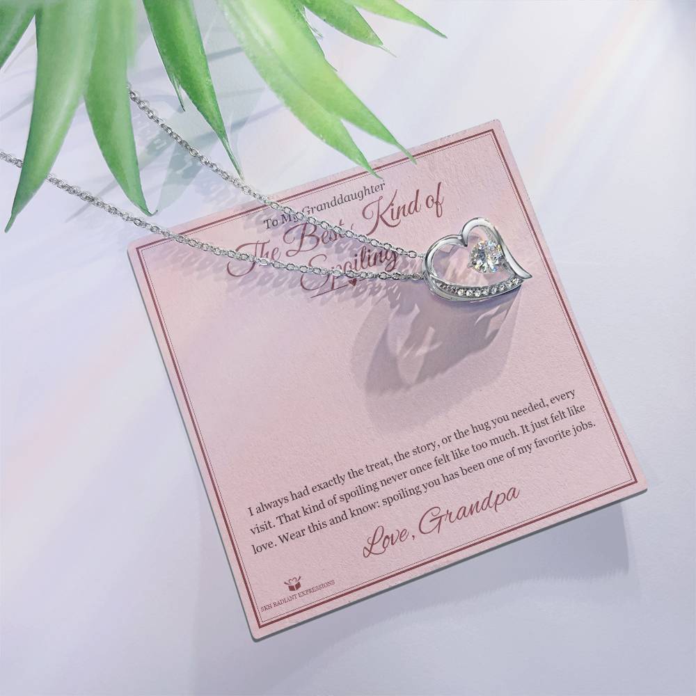 The Best Kind of Spoiling - Forever Love Necklace for Granddaughter