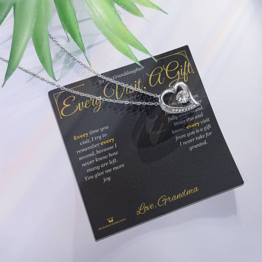 Every Visit, A Gift - Forever Love Necklace for Granddaughter