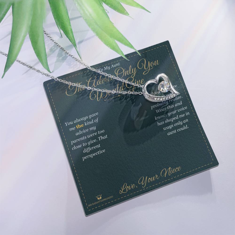 The Advice Only You Would Give - Forever Love Necklace for Aunt - personalized keepsake gift from SKH Radiant Expressions