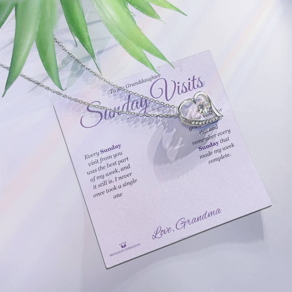 Sunday Visits - Forever Love Necklace for Granddaughter - personalized keepsake gift from SKH Radiant Expressions