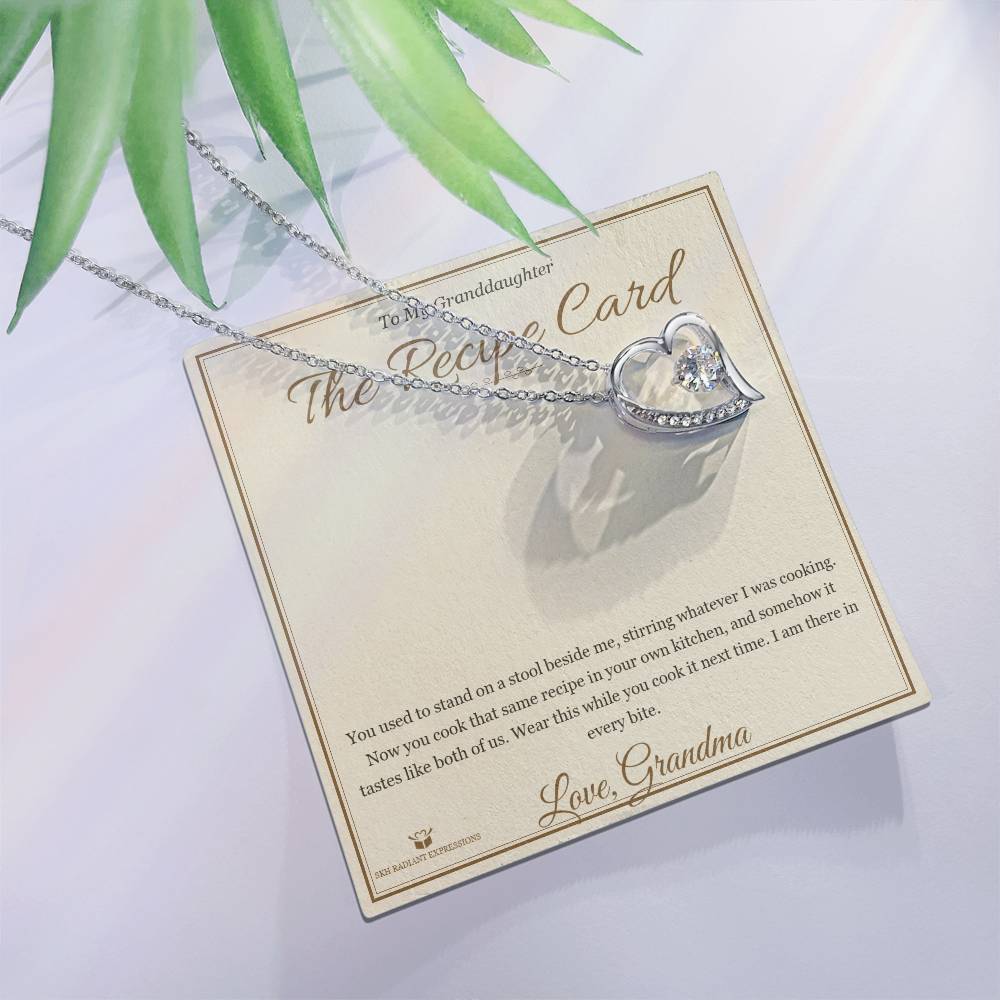 The Recipe Card - Forever Love Necklace for Granddaughter