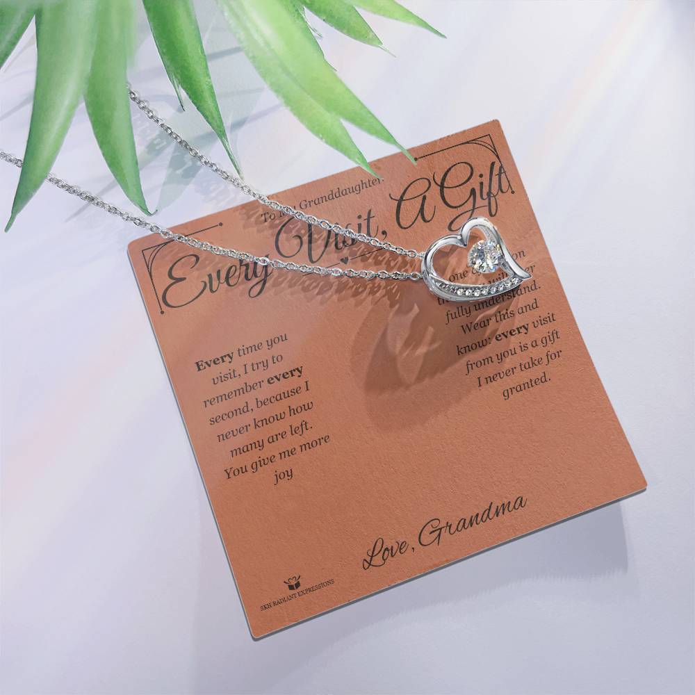 Every Visit, A Gift - Forever Love Necklace for Granddaughter