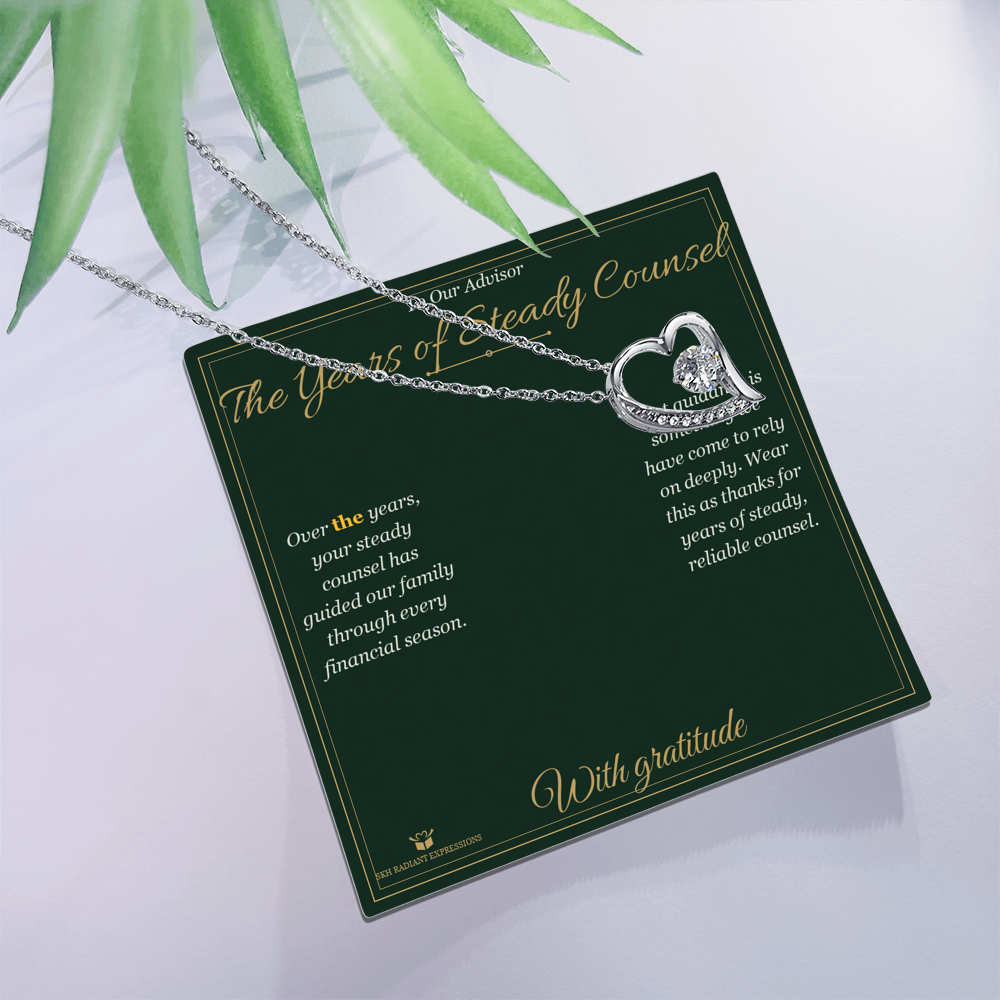 The Years of Steady Counsel - Forever Love Necklace for Advisor - personalized keepsake gift from SKH Radiant Expressions