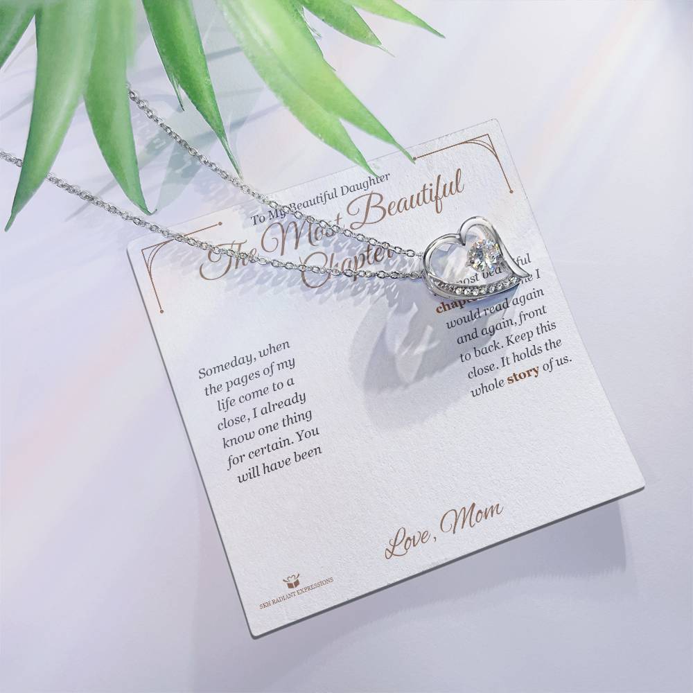 The Most Beautiful Chapter - Forever Love Necklace for Daughter - personalized keepsake gift from SKH Radiant Expressions