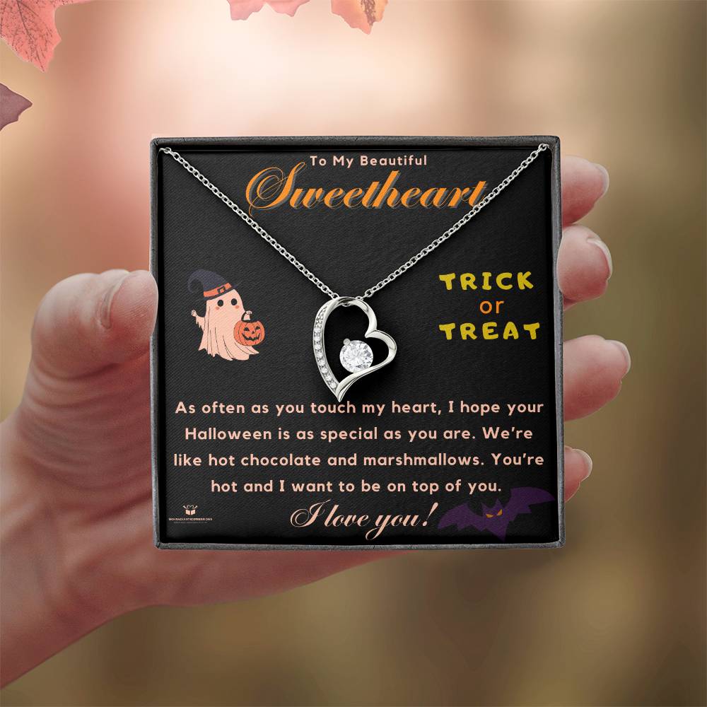 To My Sweetheart - Happy Halloween - Forever Love Necklace