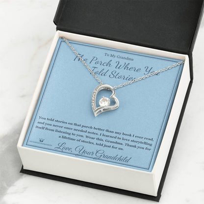 The Porch Where You Told Stories - Forever Love Necklace for Grandmother