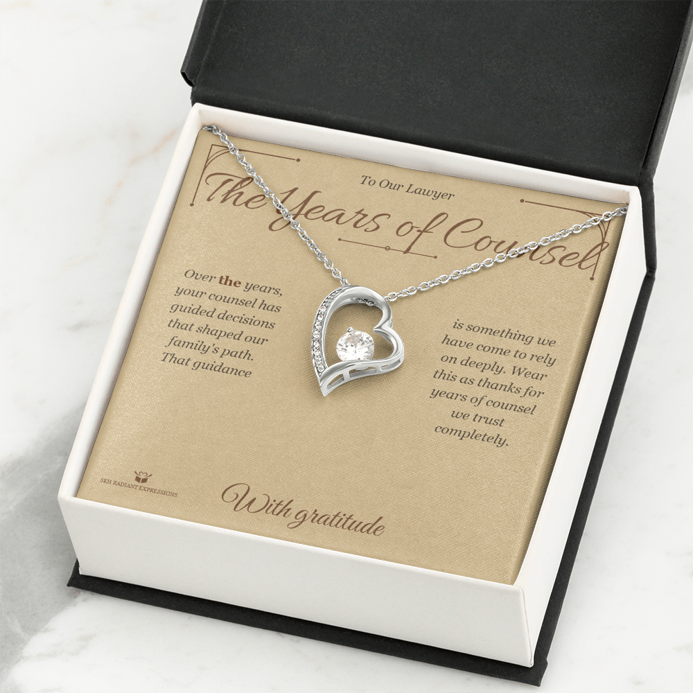The Years of Counsel - Forever Love Necklace for Lawyer