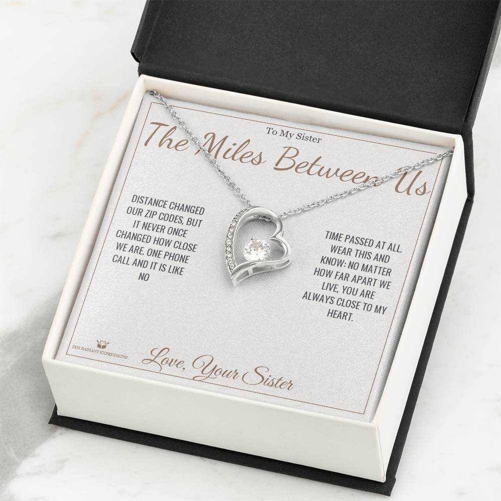 The Miles Between Us - Forever Love Necklace for Sister