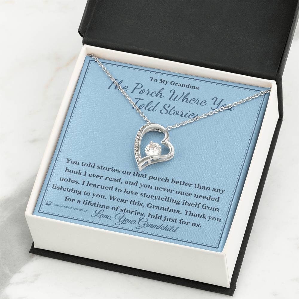 The Porch Where You Told Stories - Forever Love Necklace for Grandmother
