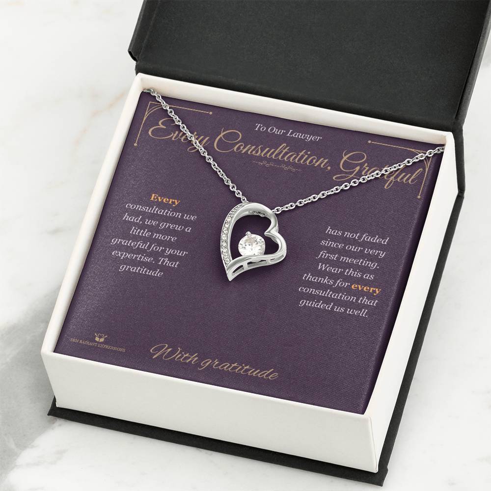 Every Consultation, Grateful - Forever Love Necklace for Lawyer