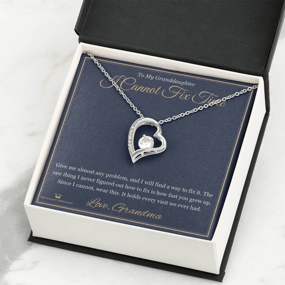 I Cannot Fix Time - Forever Love Necklace for Granddaughter
