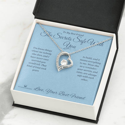 The Secrets Safe With You - Forever Love Necklace for Best Friend