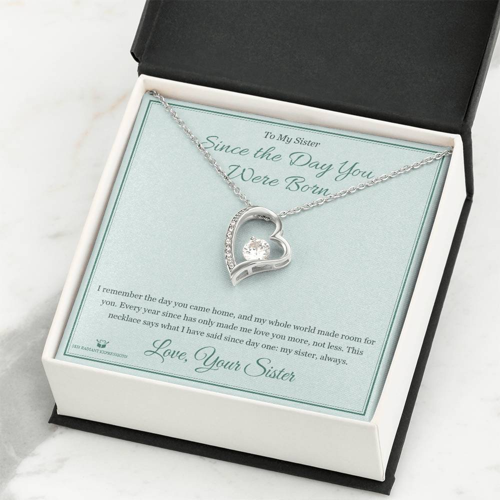 Since the Day You Were Born - Forever Love Necklace for Sister