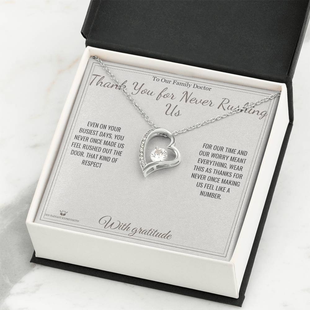 Thank You for Never Rushing Us - Forever Love Necklace for Doctor