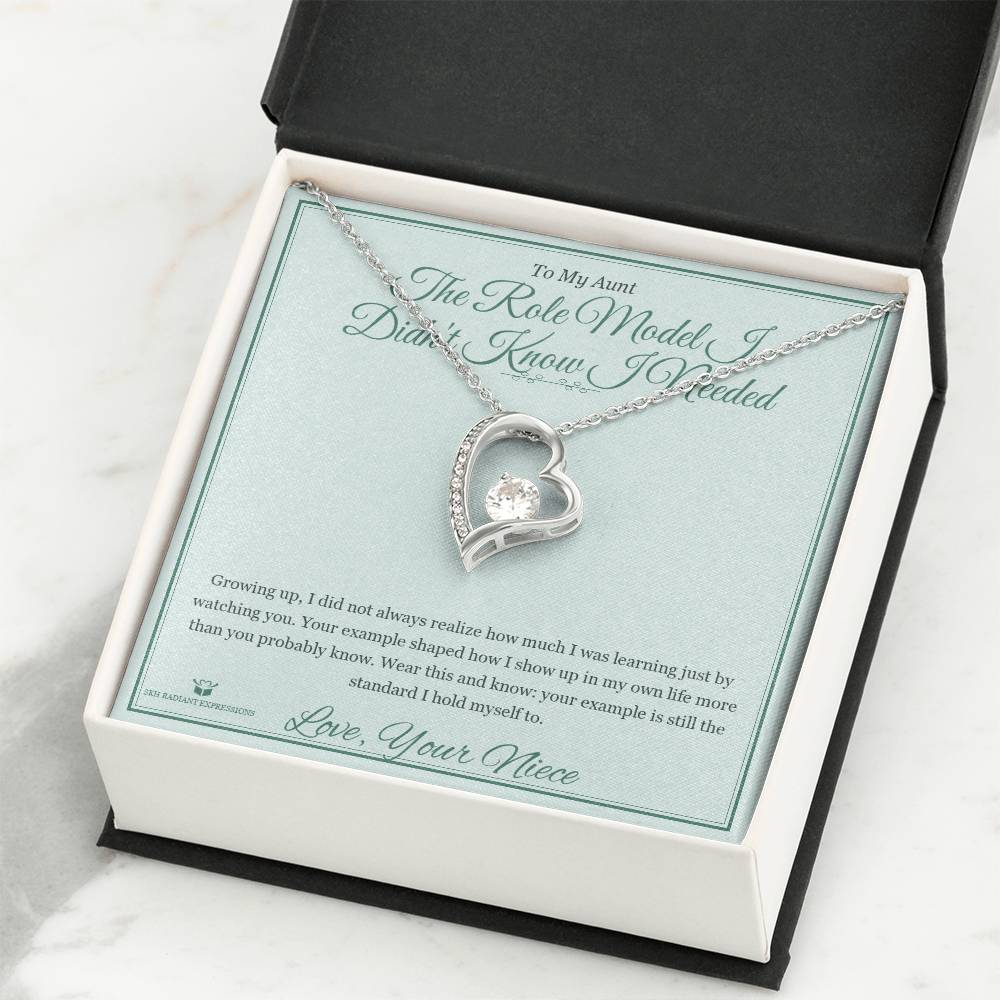 The Role Model I Didn't Know I Needed - Forever Love Necklace for Aunt
