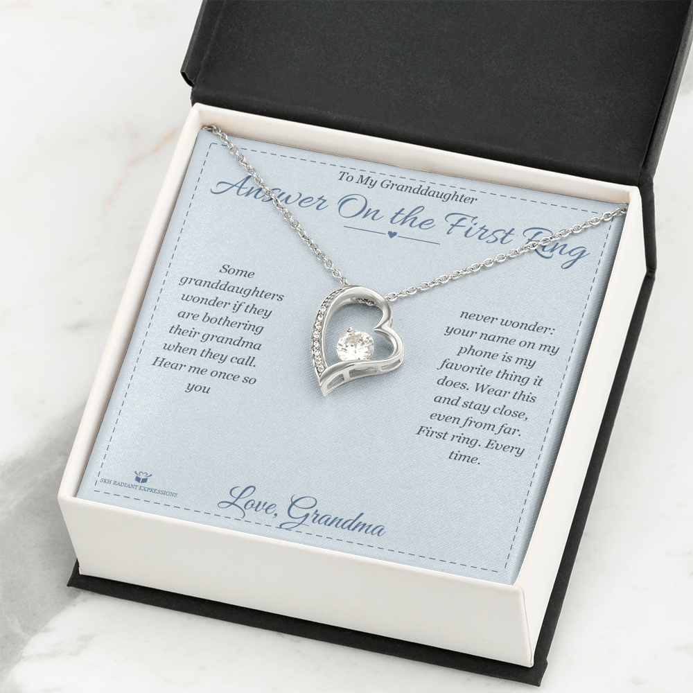 Answer On the First Ring - Forever Love Necklace for Granddaughter