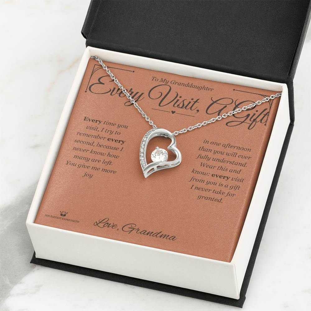 Every Visit, A Gift - Forever Love Necklace for Granddaughter