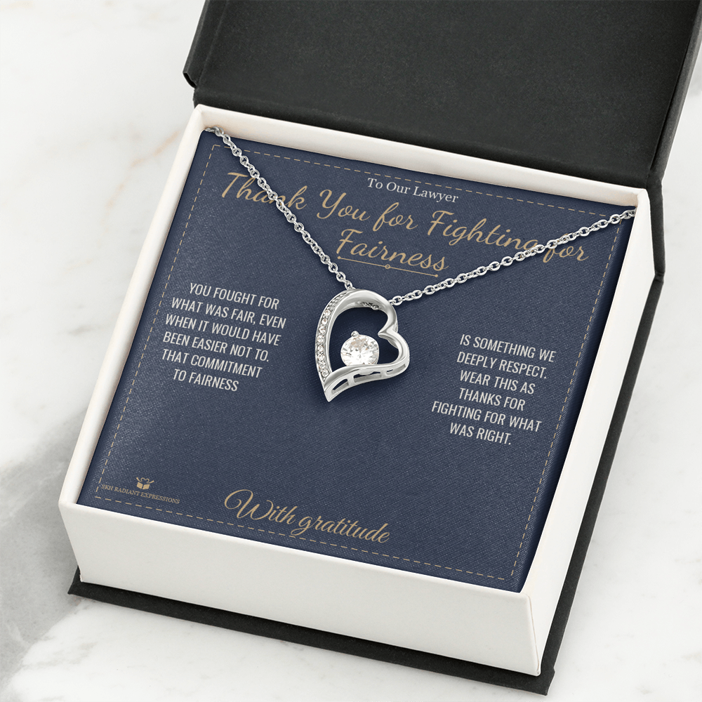 Thank You for Fighting for Fairness - Forever Love Necklace for Lawyer