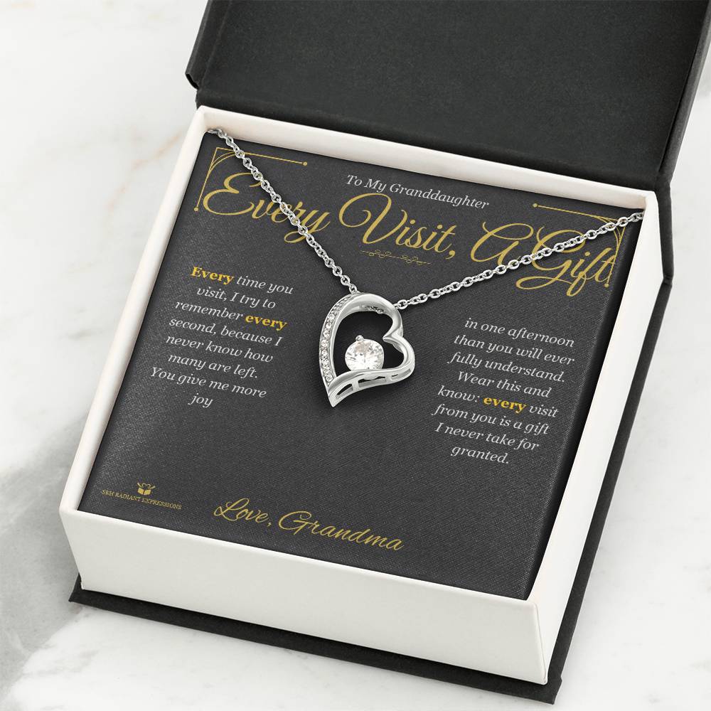 Every Visit, A Gift - Forever Love Necklace for Granddaughter
