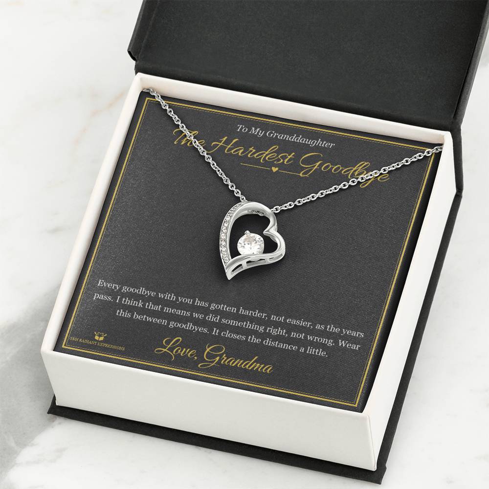 The Hardest Goodbye - Forever Love Necklace for Granddaughter