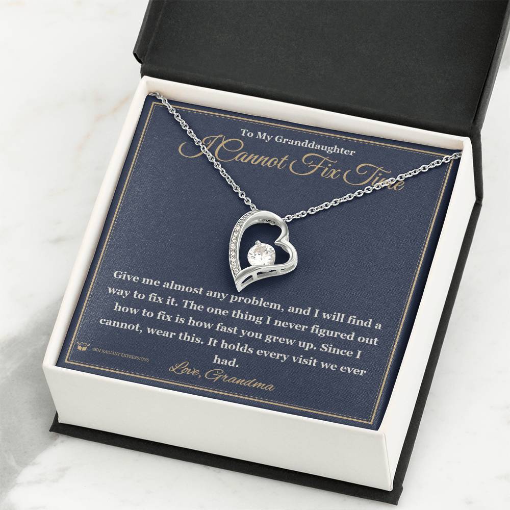I Cannot Fix Time - Forever Love Necklace for Granddaughter