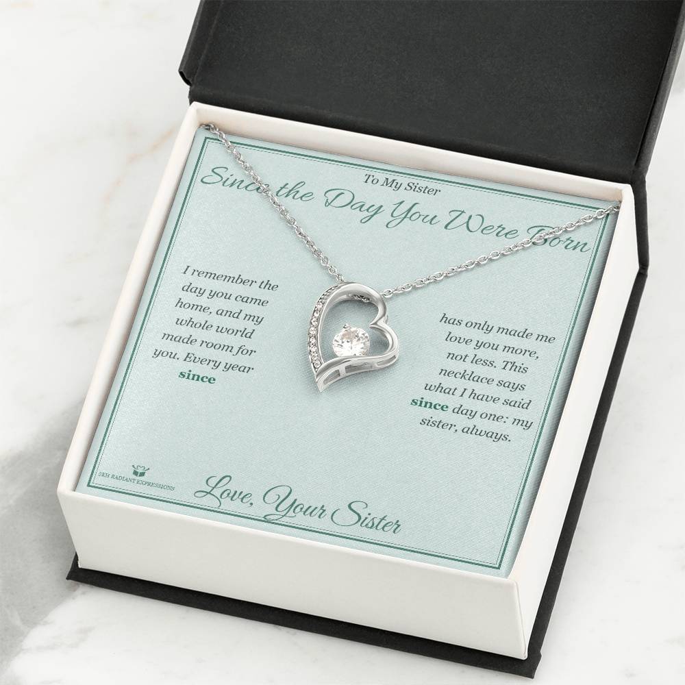 Since the Day You Were Born - Forever Love Necklace for Sister