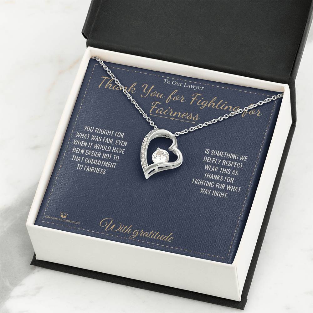 Thank You for Fighting for Fairness - Forever Love Necklace for Lawyer