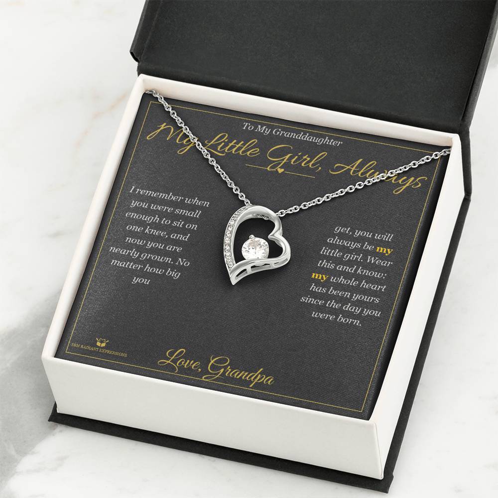 My Little Girl, Always - Forever Love Necklace for Granddaughter
