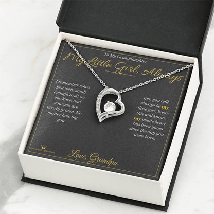 My Little Girl, Always - Forever Love Necklace for Granddaughter