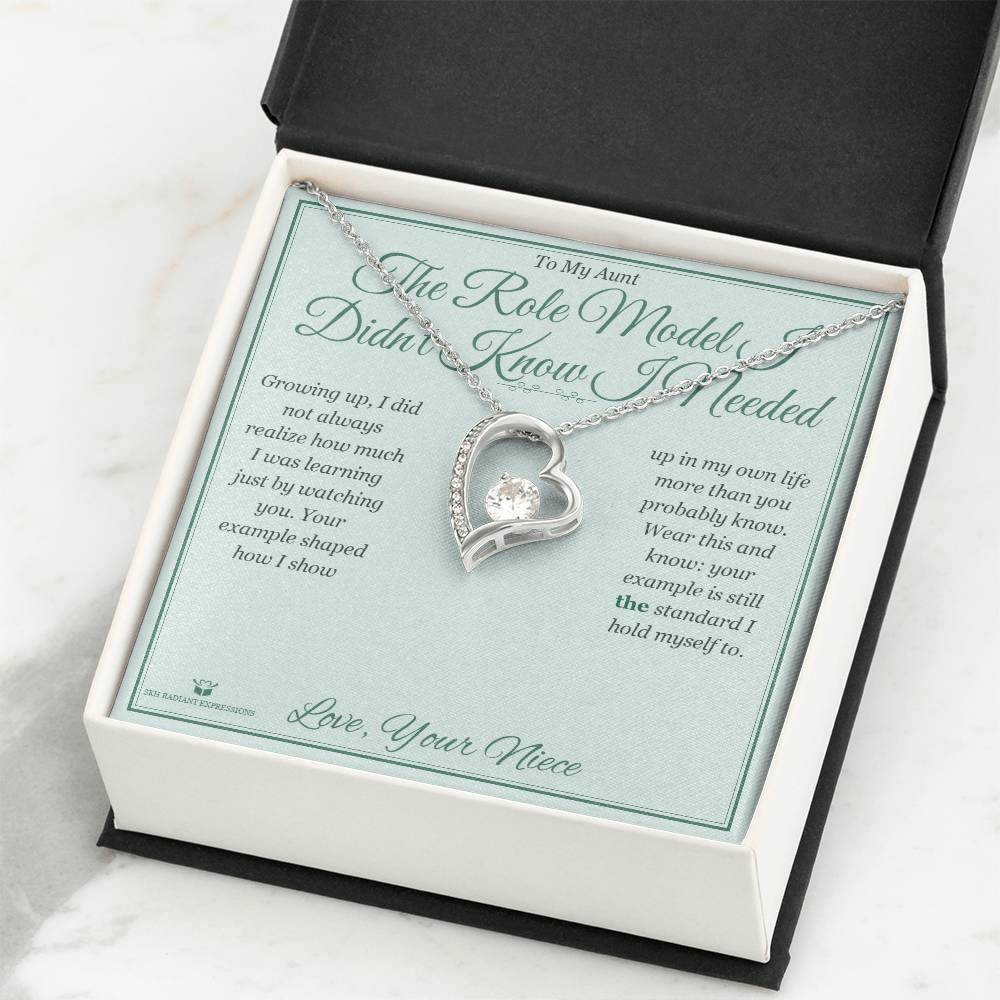 The Role Model I Didn't Know I Needed - Forever Love Necklace for Aunt