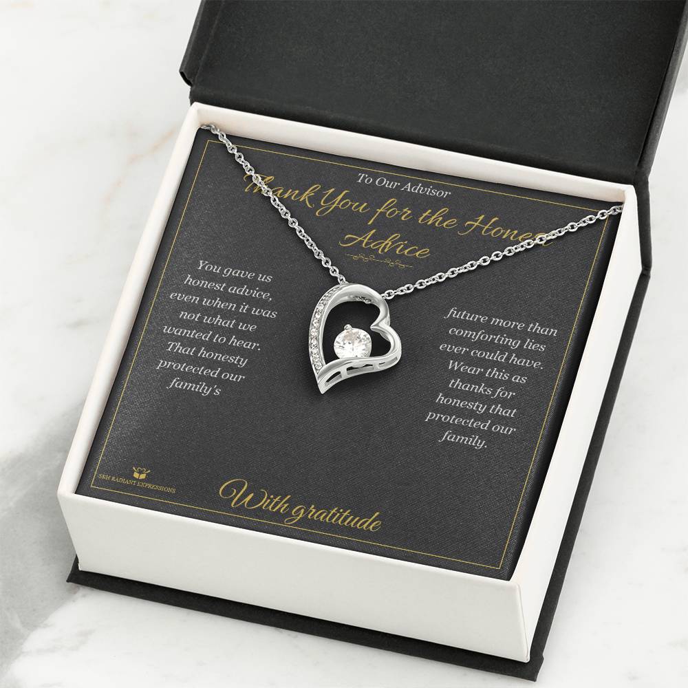 Thank You for the Honest Advice - Forever Love Necklace for Advisor